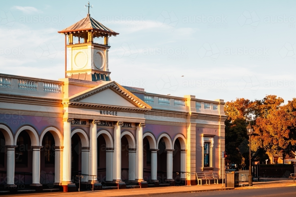 The historic pink Mudgee Post Office - Australian Stock Image