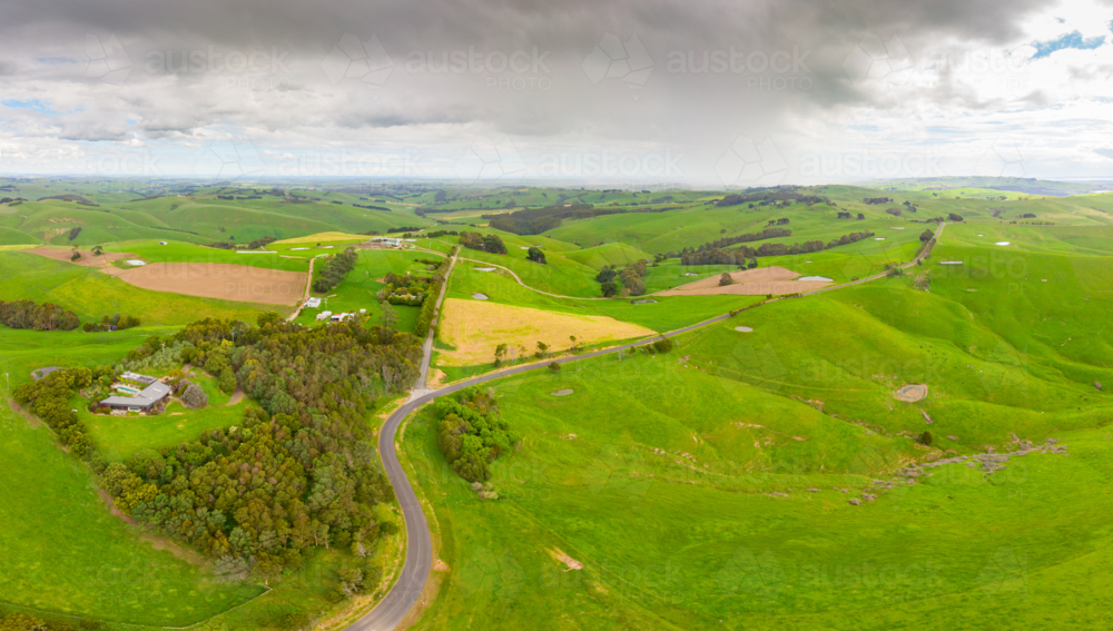 The iconic Strzelecki Ranges near the town of Loch on the Bass Coast in Victoria, Australia - Australian Stock Image