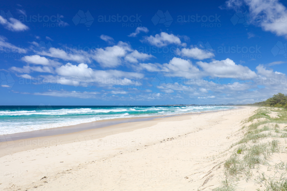 The idyllic Dreamtime Beach near Fingal Head in New South Wales, Australia - Australian Stock Image