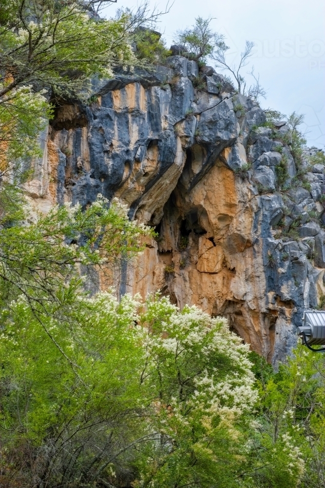 the limestone formations at Jenolan Caves - Australian Stock Image