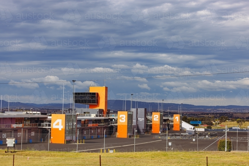 The Mount Panorama racing circuit at Bathurst NSW - Australian Stock Image