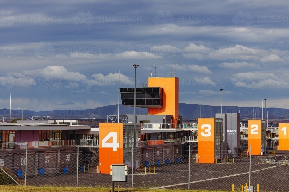 The Mount Panorama racing circuit at Bathurst NSW - Australian Stock Image