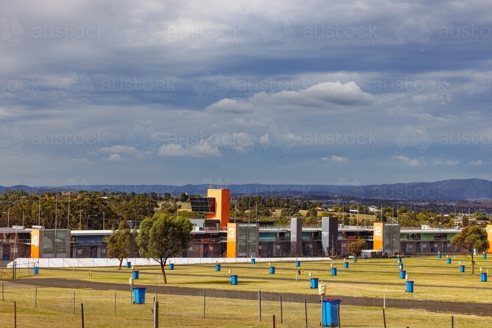 The Mount Panorama racing circuit at Bathurst NSW - Australian Stock Image