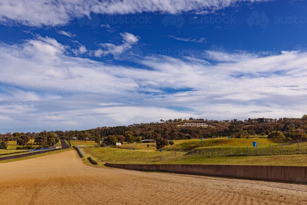 The Mount Panorama racing circuit at Bathurst NSW - Australian Stock Image