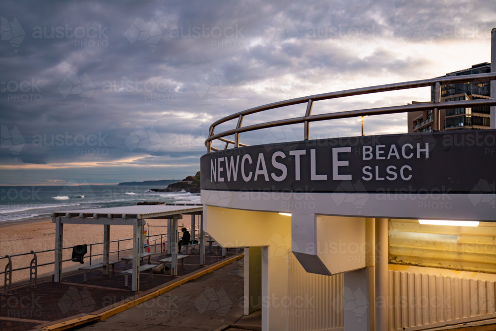 The Newcastle Beach Surf Lifesaving Club - Australian Stock Image