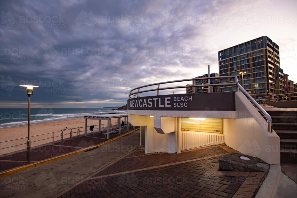 The Newcastle Beach Surf Lifesaving Club - Australian Stock Image