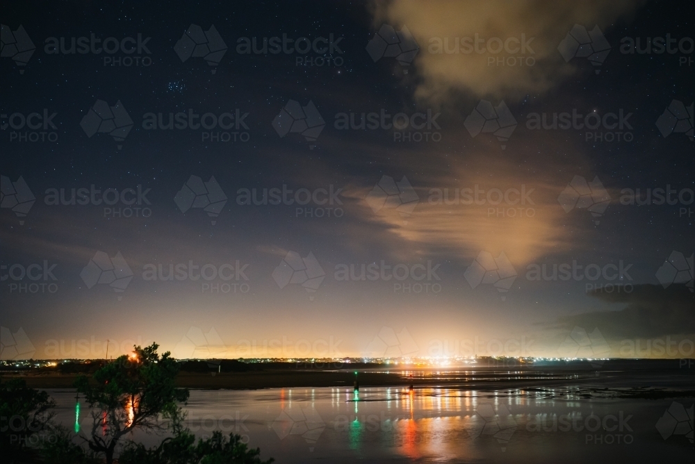 The night sky over Ocean Grove - Australian Stock Image