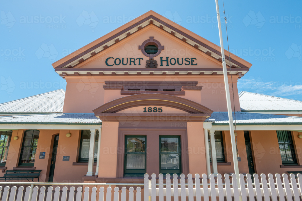 The old Court House in Tenerfield in northern New South Wales - Australian Stock Image