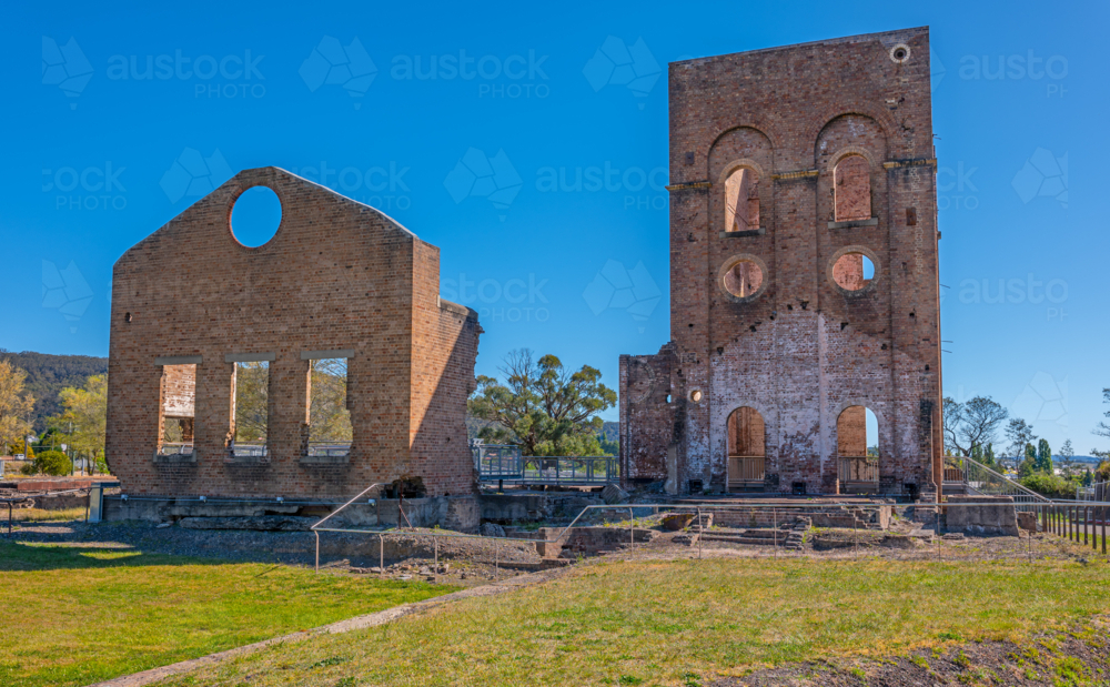 The old Lithgow Blast Furnace Ruins - Australian Stock Image