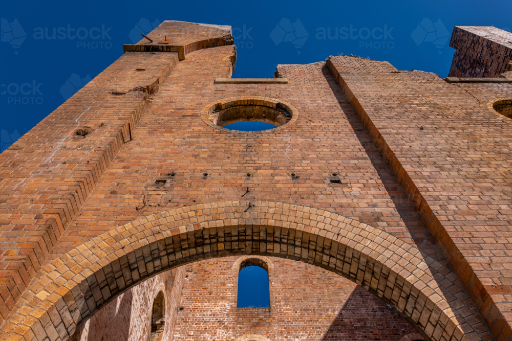 The old Lithgow Blast Furnace Ruins - Australian Stock Image