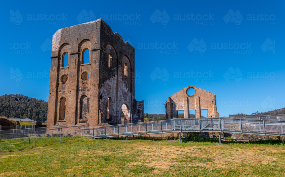 The old Lithgow Blast Furnace Ruins - Australian Stock Image