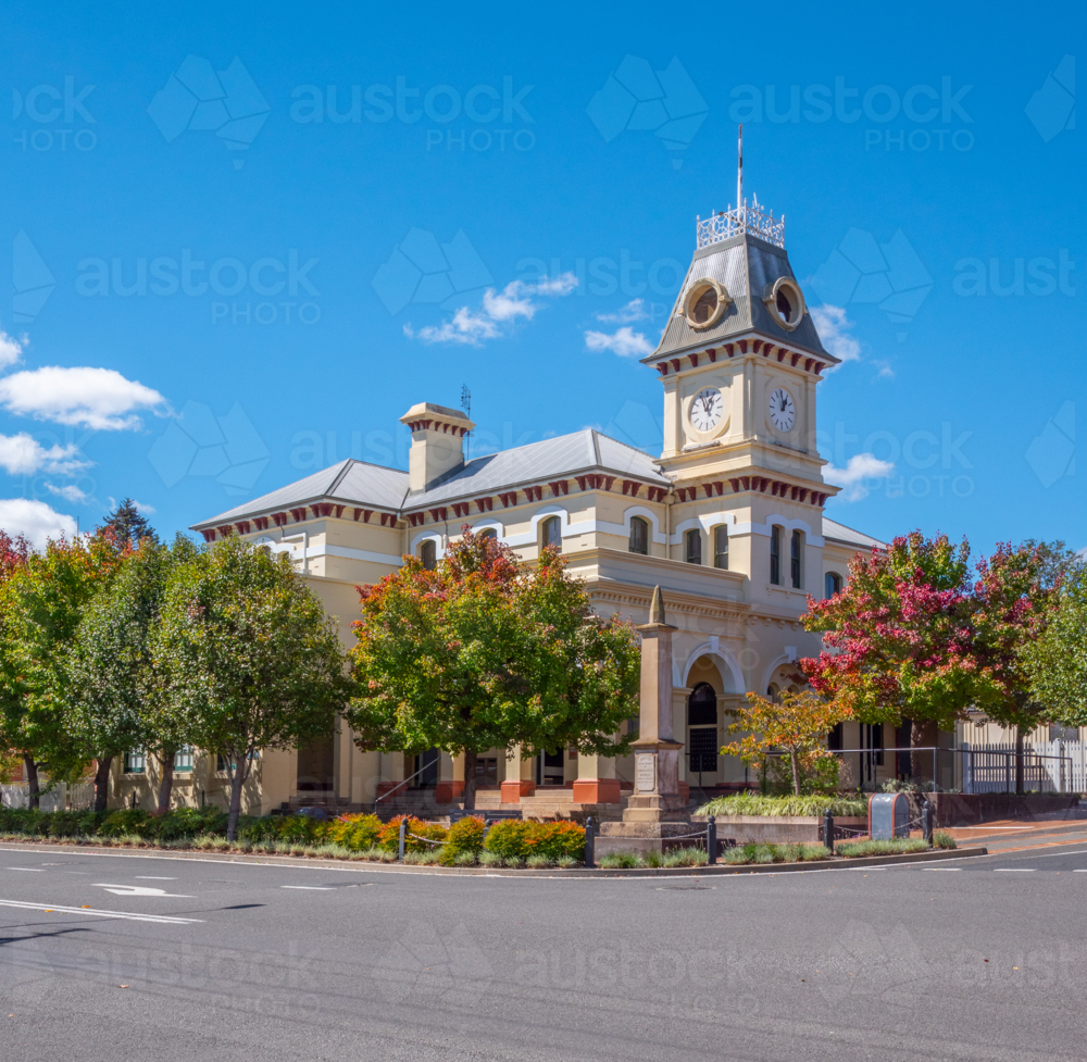 The old Tenterfield Post Office in Autumn - Australian Stock Image