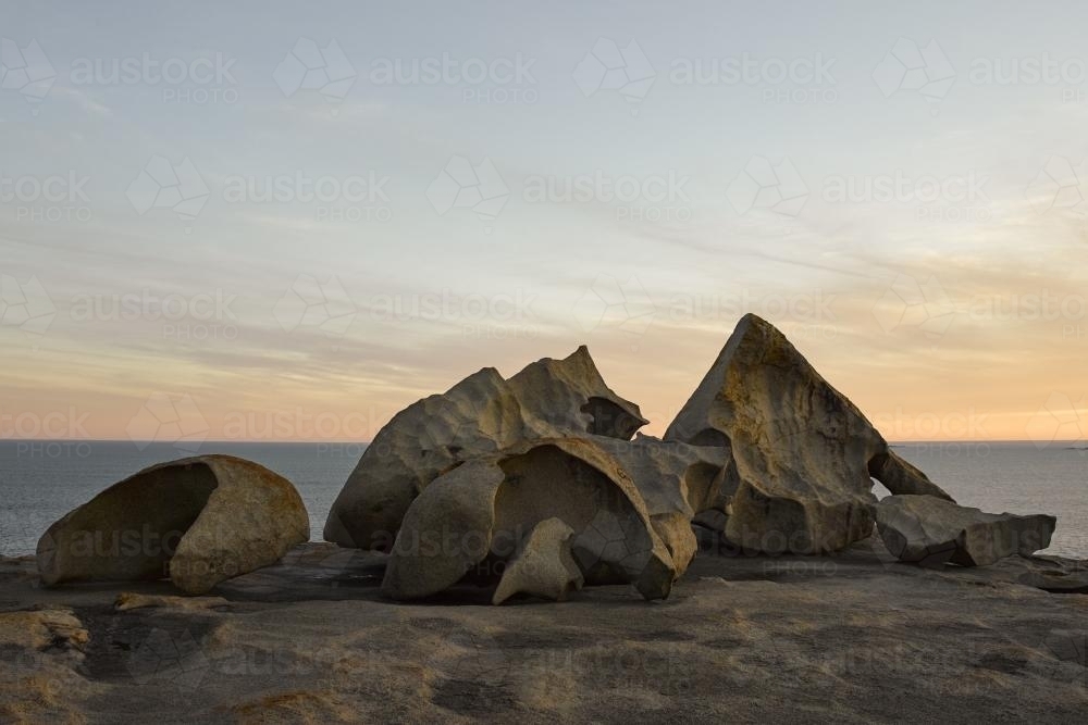 The Remarkable Rocks by the sea at Twilight - Australian Stock Image