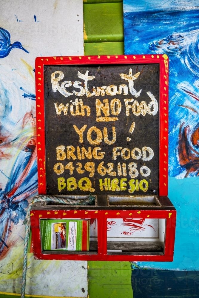 The restaurant with no food on King Island - Australian Stock Image