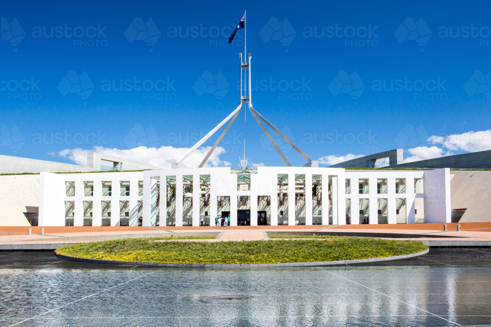 The stunning architecture of the Parliament of Australia in Canberra, Australian Capital Territory, - Australian Stock Image