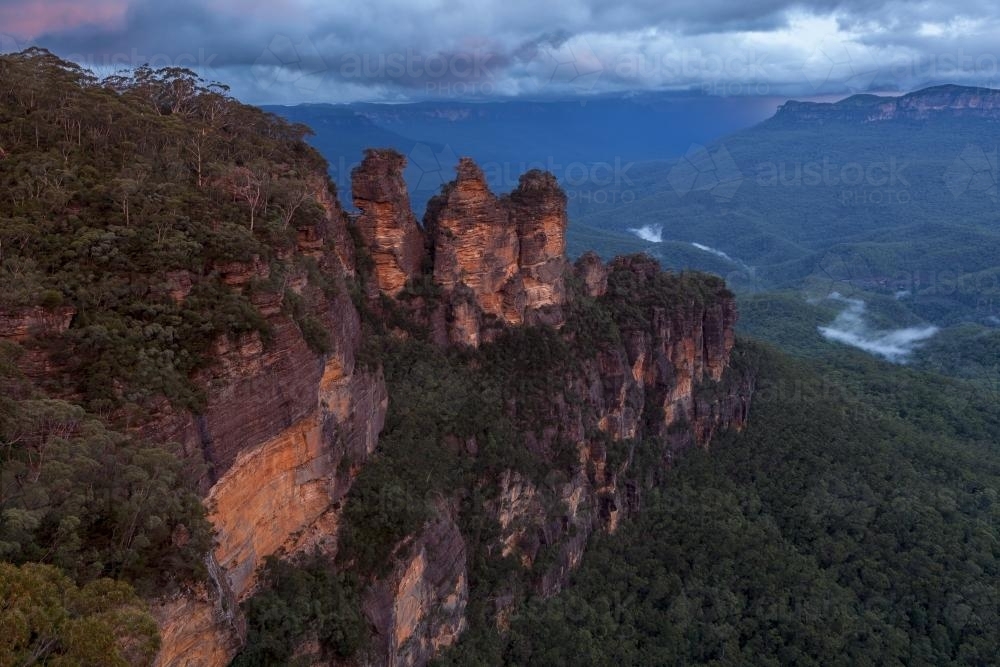 Image of The Three Sisters at dusk - Austockphoto