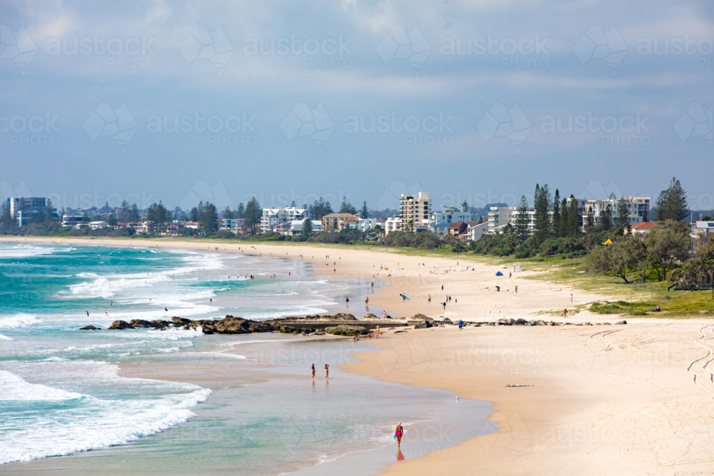 The view from Elephant Rock in Currumbin on a sunny day in the Gold Coast, Queensland, Australia. - Australian Stock Image
