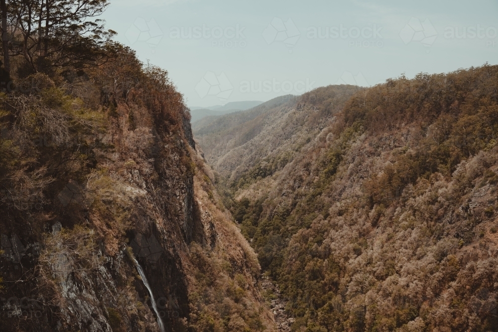 The view into the valley at Ellenborough Falls Lookout. - Australian Stock Image