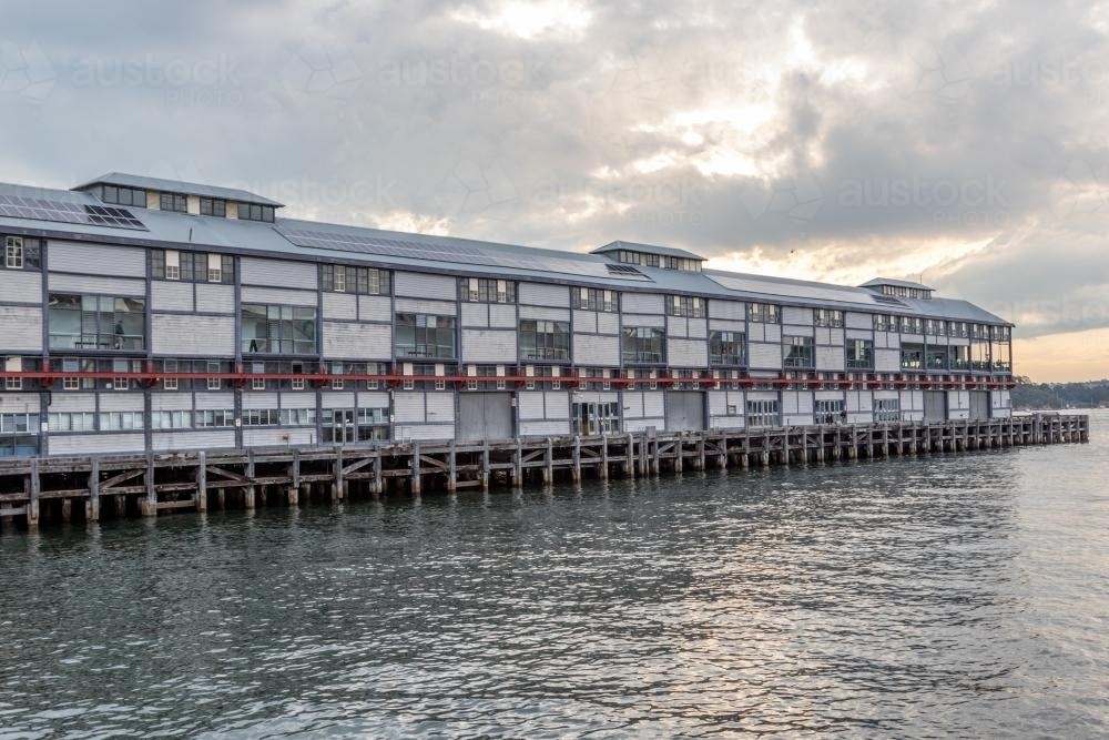 The Wharf, Sydney Harbour in the evening - Australian Stock Image