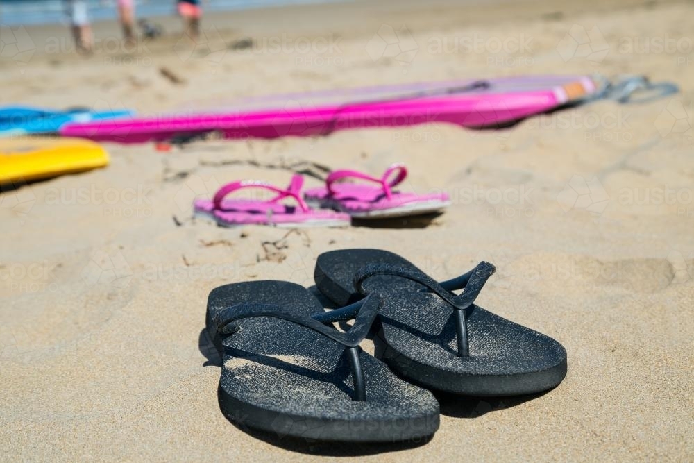 Thongs on the beach - Australian Stock Image