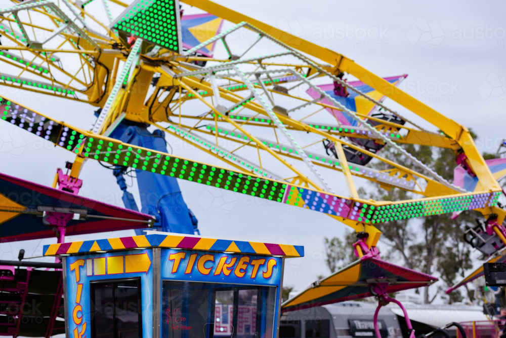 Image of Ticket booth for show rides at local show event sideshow alley ...