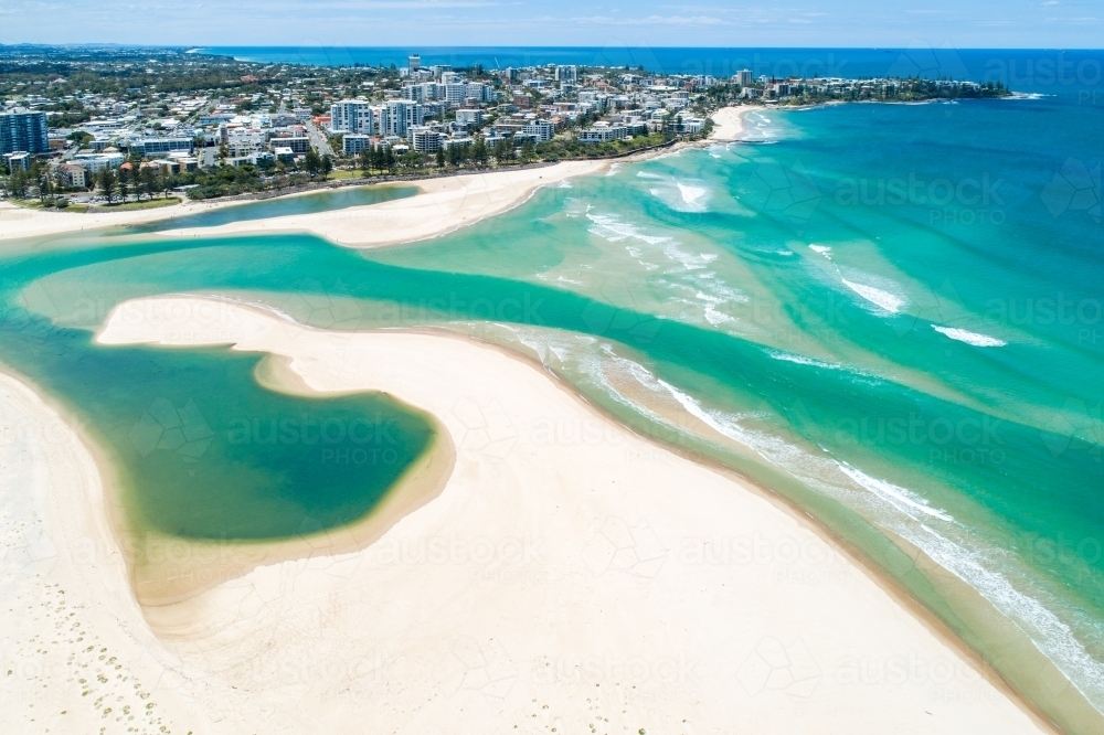 Image of Tidal bar between Caloundra and Bribie Island, Queensland. Austockphoto