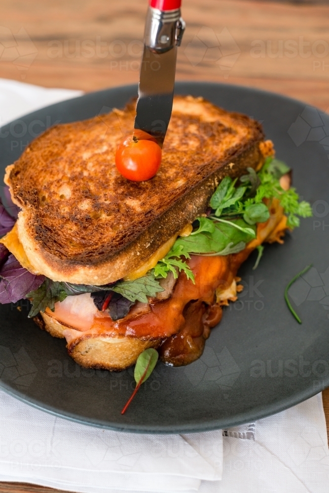 toasted sandwich - Australian Stock Image