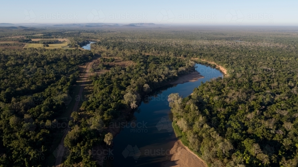 Top view of an estuary - Australian Stock Image
