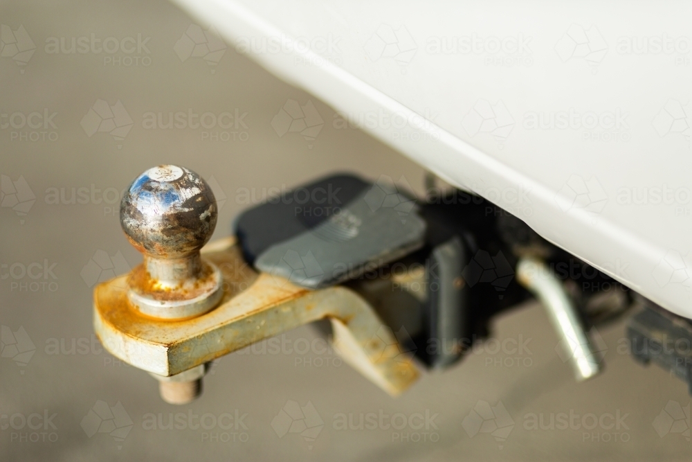 Towbar tow ball on car - Australian Stock Image