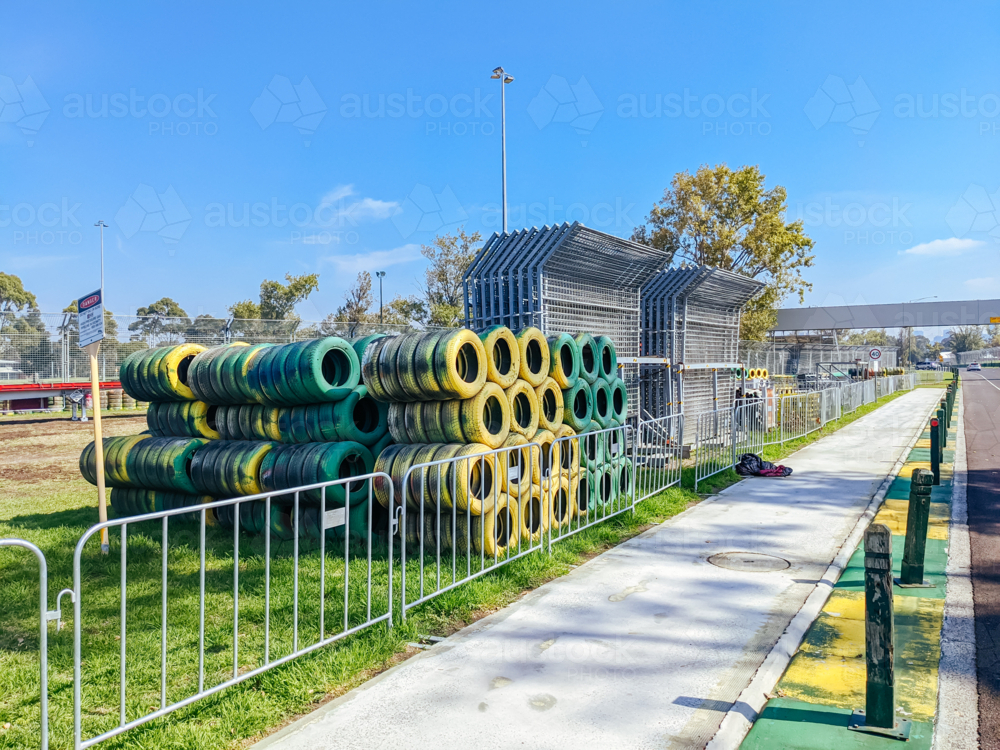 Track build and preparations for the 2022 Formula 1 Australian - Australian Stock Image