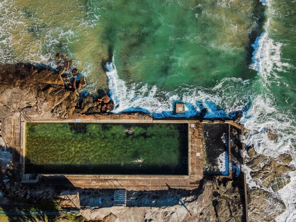 Traditional Australian ocean swimming pool - Australian Stock Image