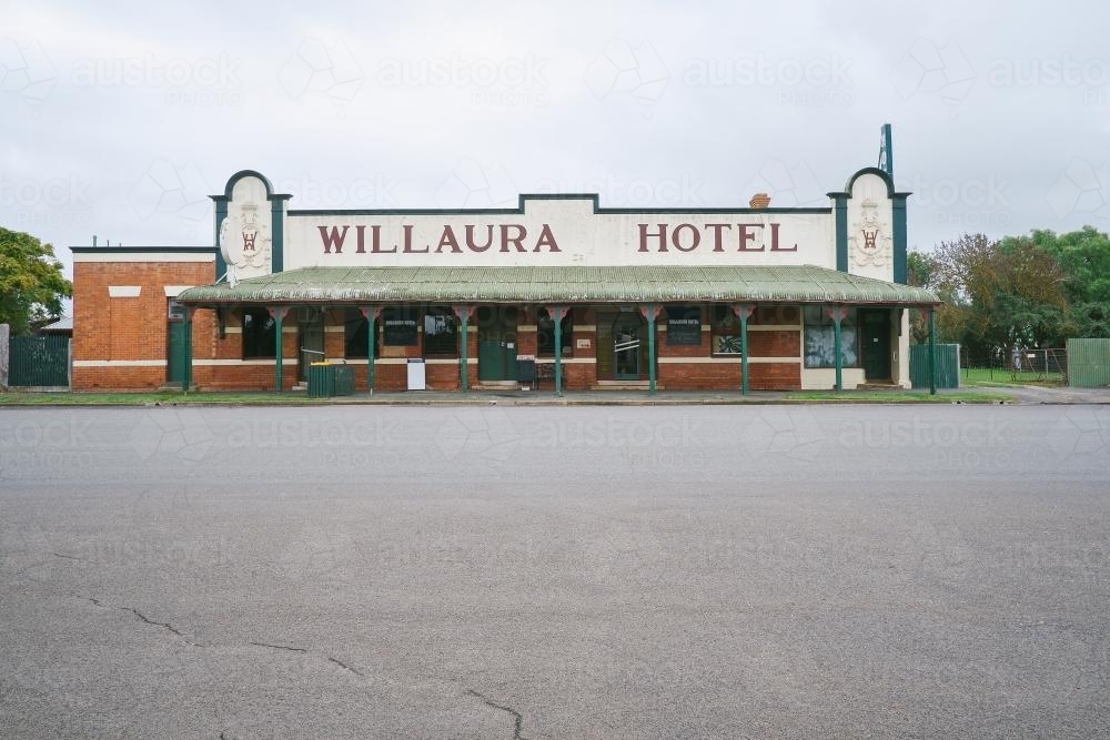 Traditional Hotel with original frontage and signage - Australian Stock Image