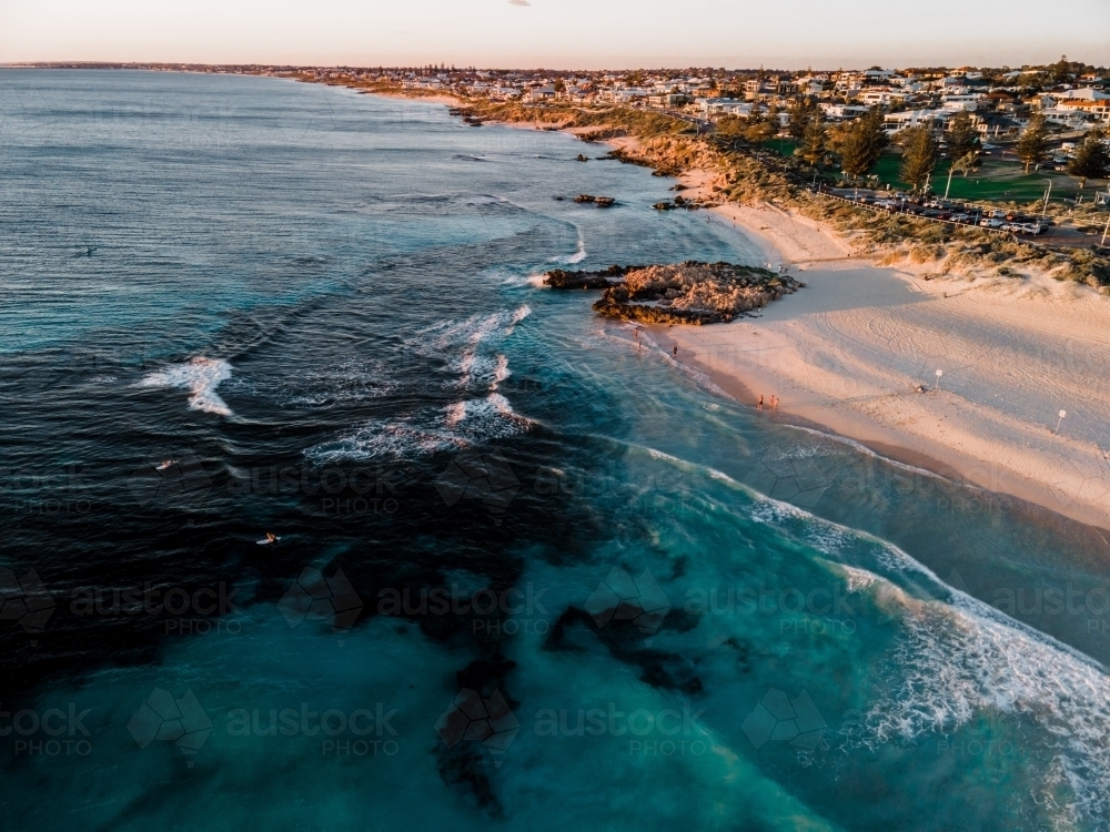 Trigg Beach Golden Hour - Australian Stock Image