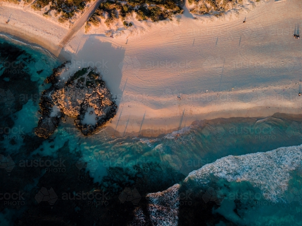 Trigg Beach Golden Hour - Australian Stock Image