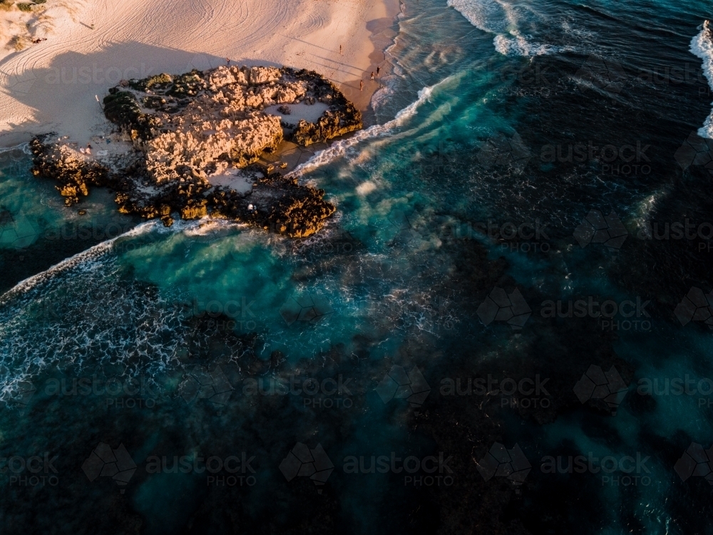 Trigg Beach Golden Hour - Australian Stock Image