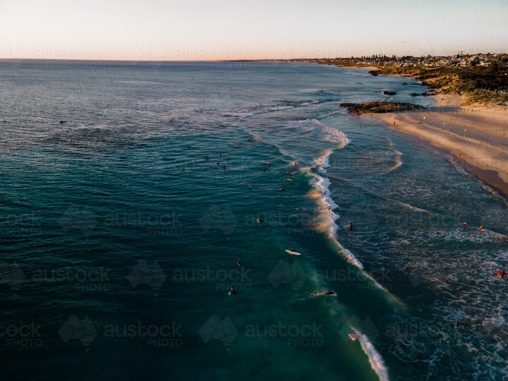Trigg Beach Golden Hour - Australian Stock Image