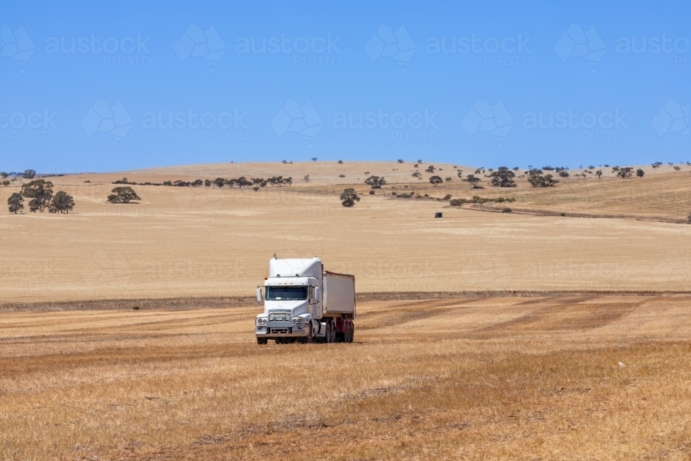 Truck in paddock - Australian Stock Image