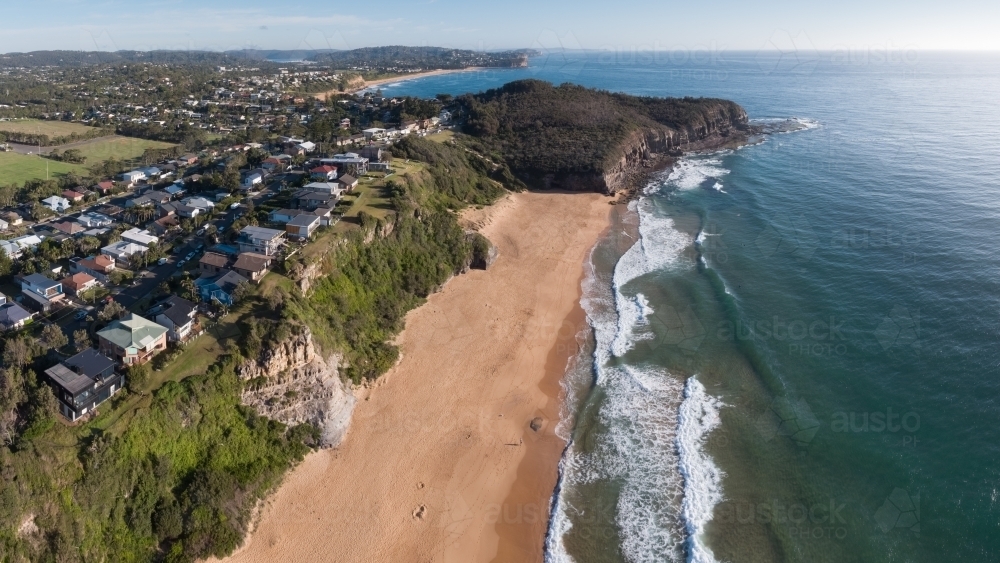 Turimetta Beach looking north to Turimetta Head and Mona Vale - Australian Stock Image