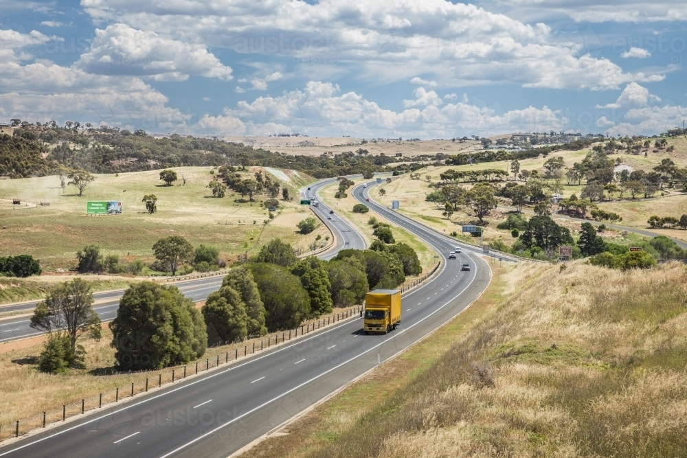 Two Roads side by side - Australian Stock Image