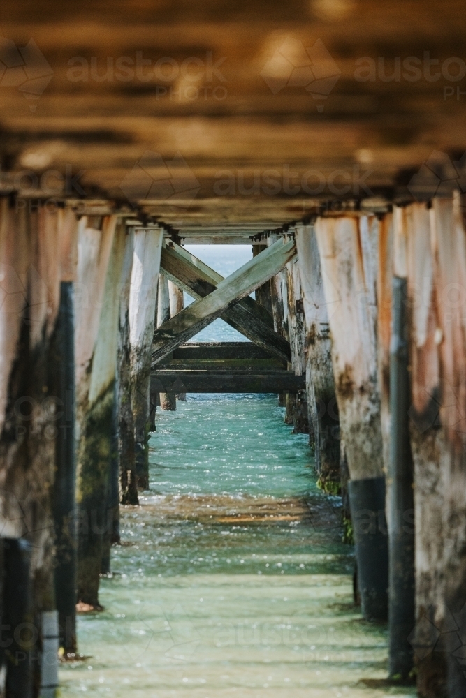 Under the pier - Australian Stock Image