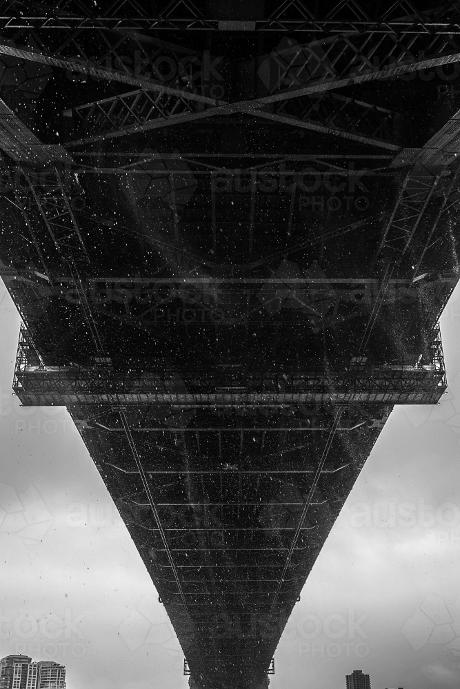 Under the Sydney Harbour Bridge During a Storm - Australian Stock Image