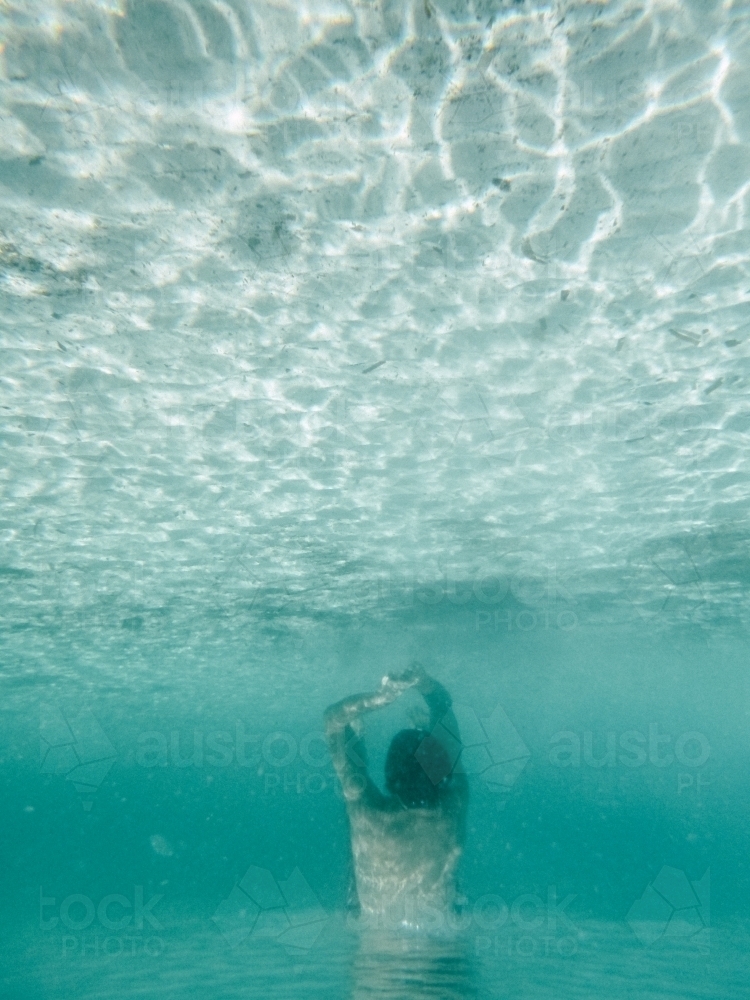 Underwater swimmer - Australian Stock Image