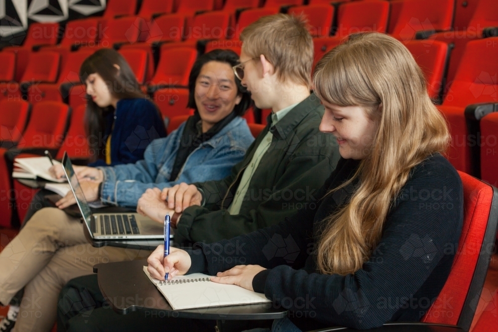 university students attending a lecture - Australian Stock Image