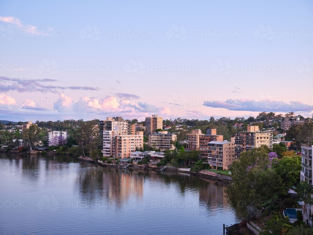 Urban riverside of the Brisbane river - Australian Stock Image