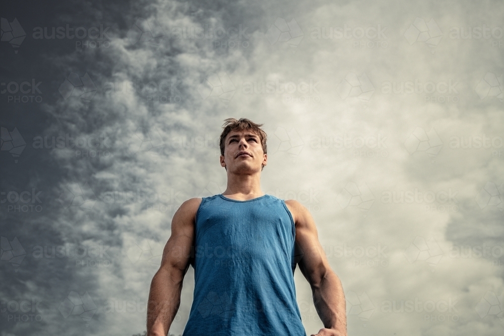 urban runner male - Australian Stock Image