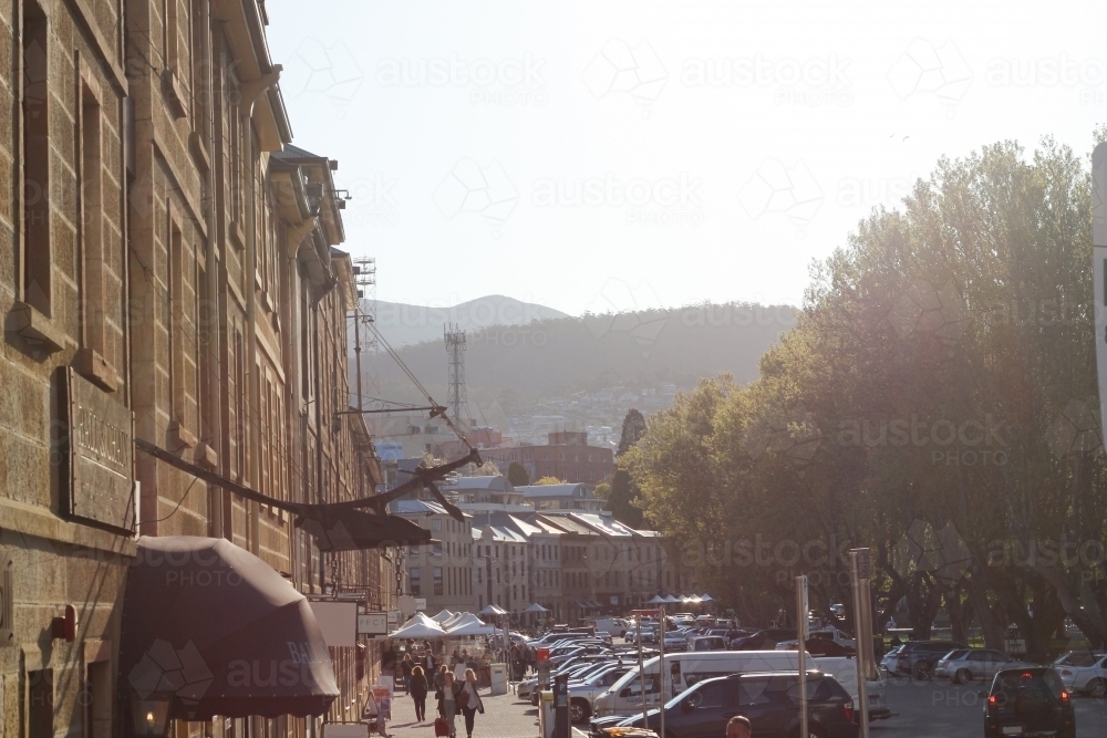 Urban street scene, Hobart - Australian Stock Image