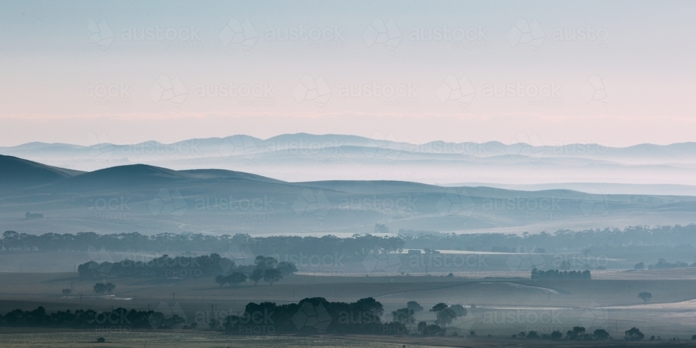 Vast rural hilly land - Australian Stock Image