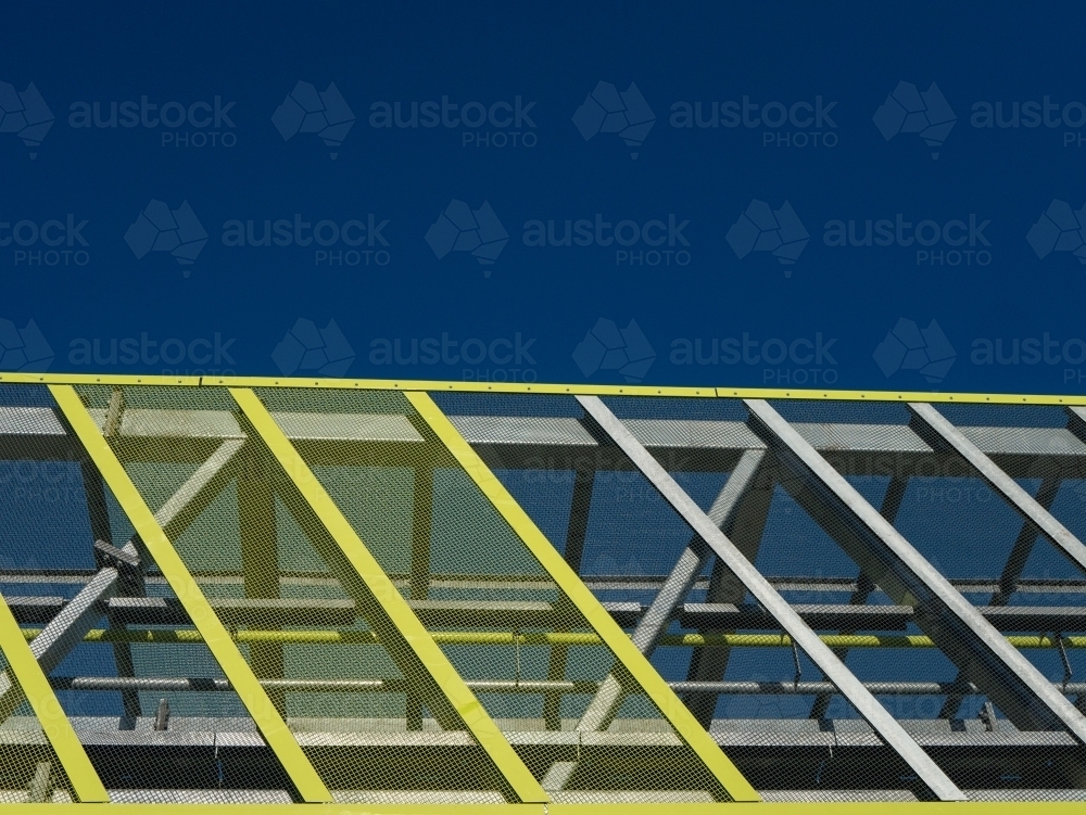 Veloway architecture besides pacific motorway with blue skies - Australian Stock Image