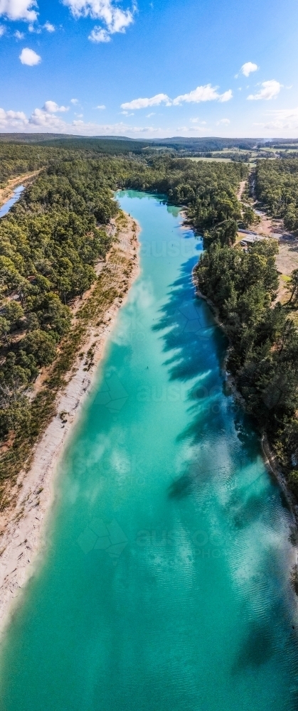 Black Diamond Lake - Australian Stock Image