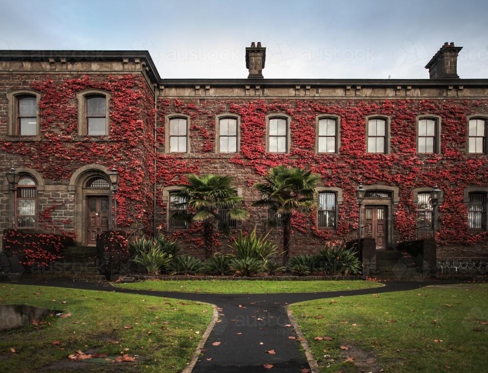 Victoria Barracks in the morning - old Victorian architecture - Australian Stock Image